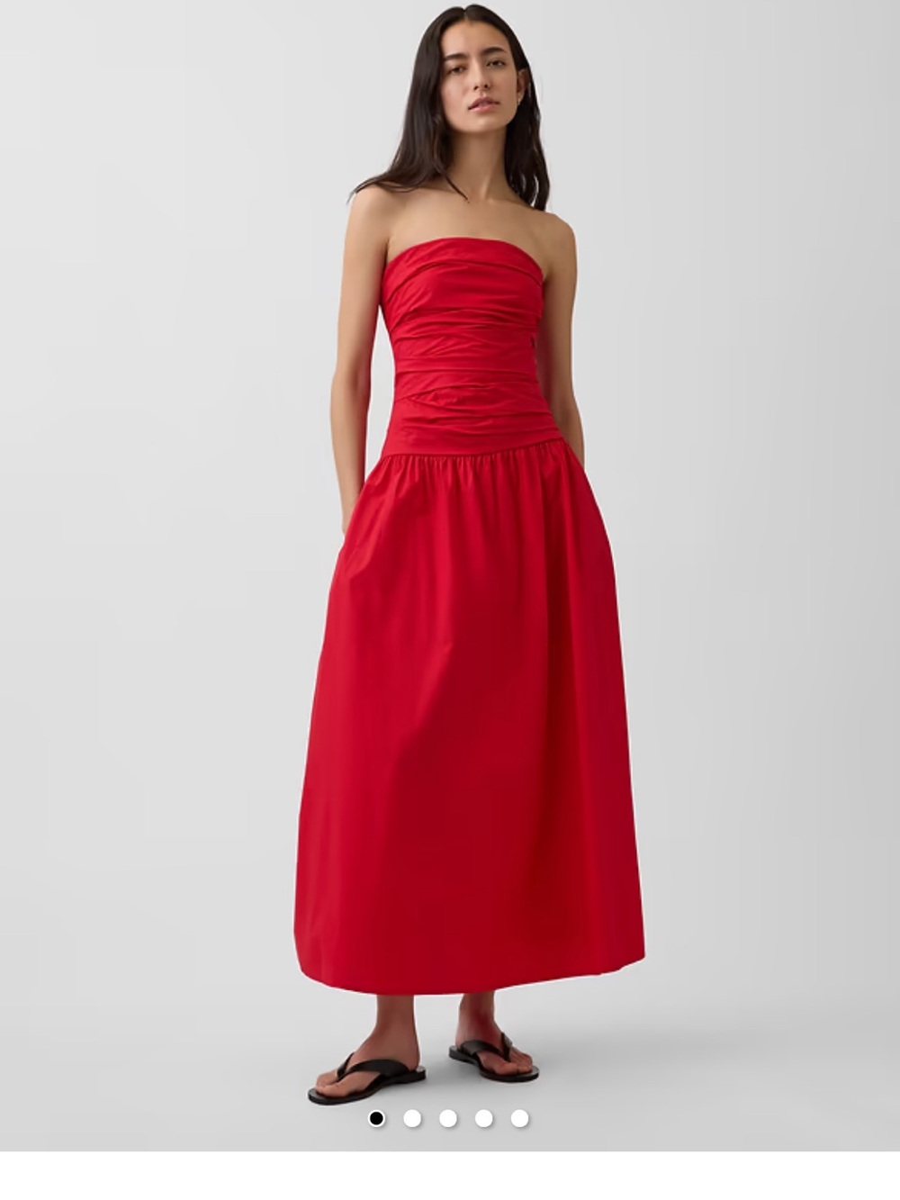 Gap Poplin Drop-Waist Maxi Dress - Picture 1 of 3